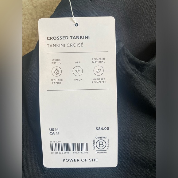 🆕Athleta Crossed Tankini Top Size M NWT - Picture 8 of 10